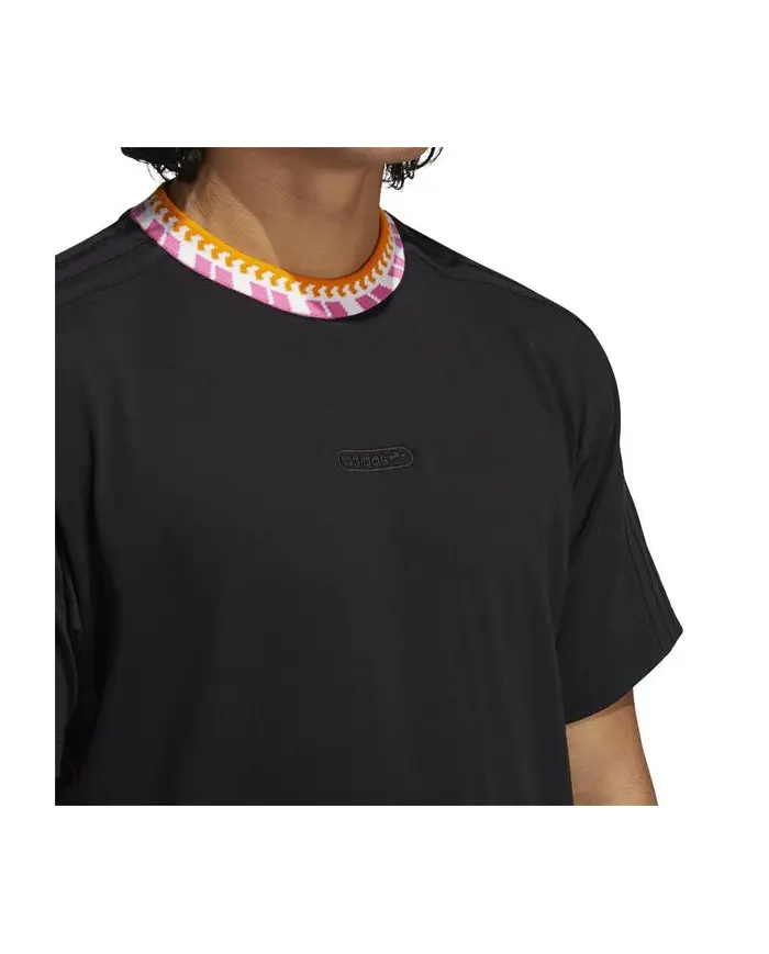 Adidas Męski T-shirt Rib Detail Ss T GN5627 Czarny | Sklep Monotox