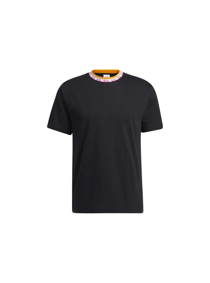 Adidas Męski T-shirt Rib Detail Ss T GN5627 Czarny | Sklep Monotox