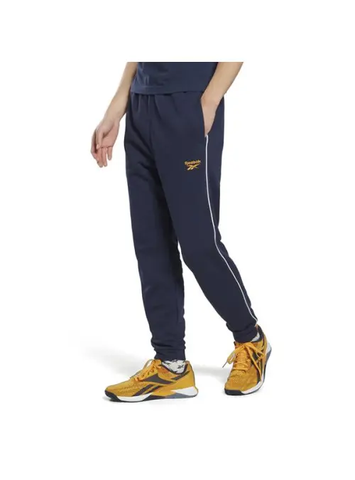 Reebok Męskie Spodnie Wor Piping Jogger HI0692 Granatowy | Sklep Monotox
