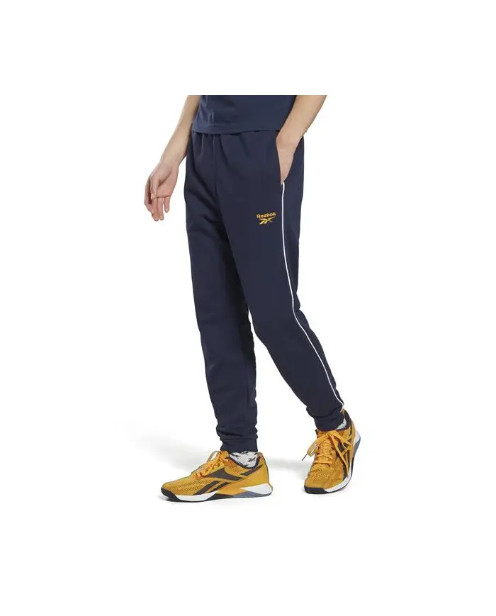 Reebok Męskie Spodnie Wor Piping Jogger HI0692 Granatowy | Sklep Monotox