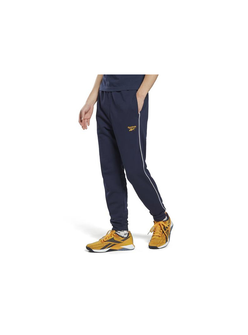 Reebok Męskie Spodnie Wor Piping Jogger HI0692 Granatowy | Sklep Monotox