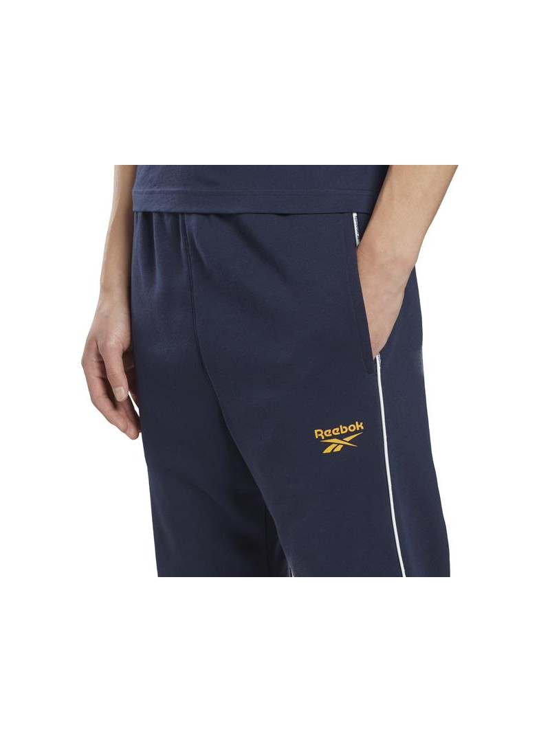 Reebok Męskie Spodnie Wor Piping Jogger HI0692 Granatowy | Sklep Monotox