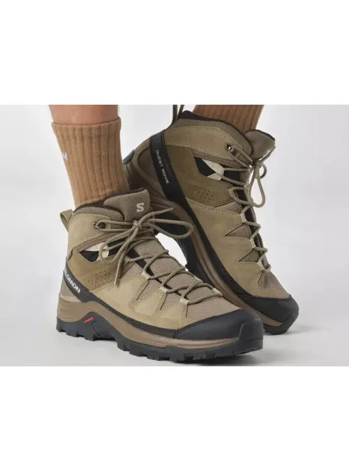 Salomon Męskie Buty sportowe Quest Rove Gore-Tex L47181400 Kangaroo / Kelp / Black | Sklep Monotox