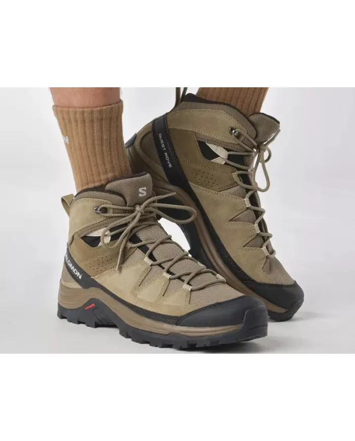 Salomon Męskie Buty sportowe Quest Rove Gore-Tex L47181400 Kangaroo / Kelp / Black | Sklep Monotox