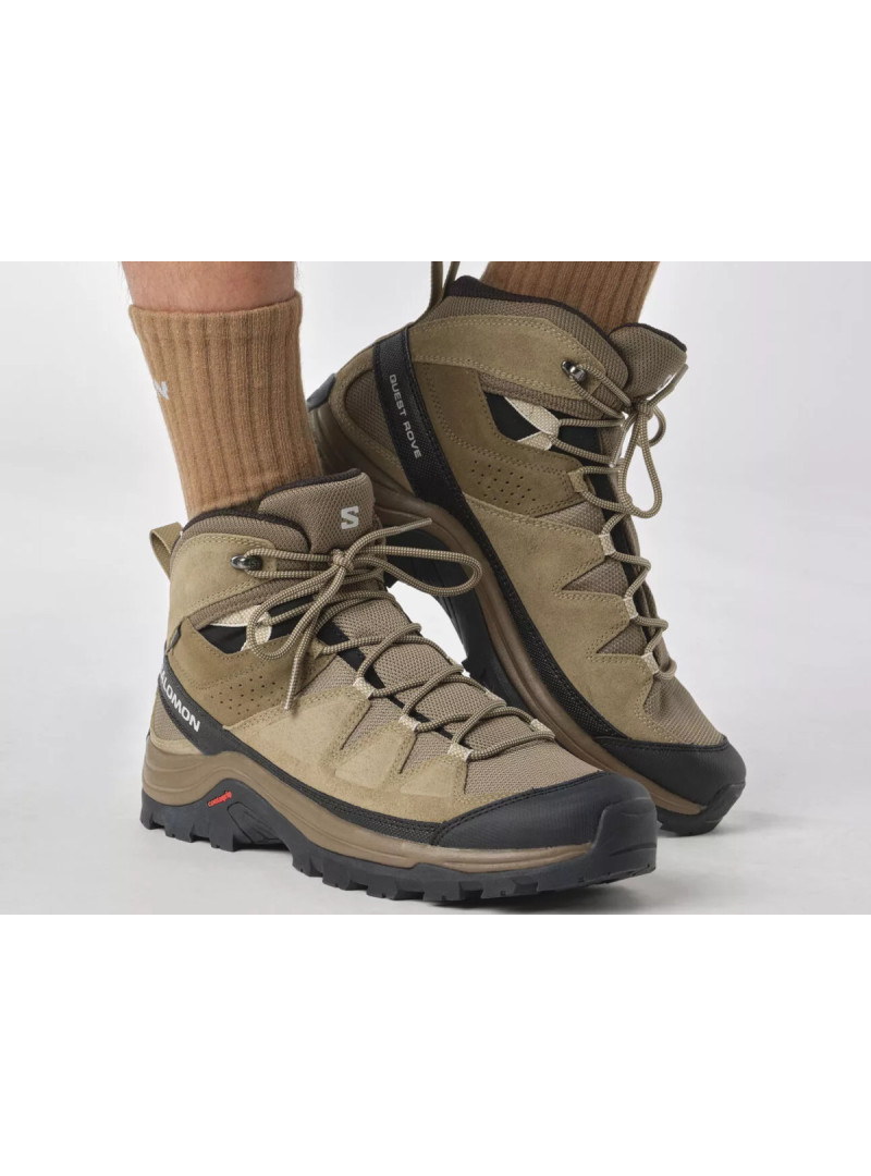 Salomon Męskie Buty sportowe Quest Rove Gore-Tex L47181400 Kangaroo / Kelp / Black | Sklep Monotox