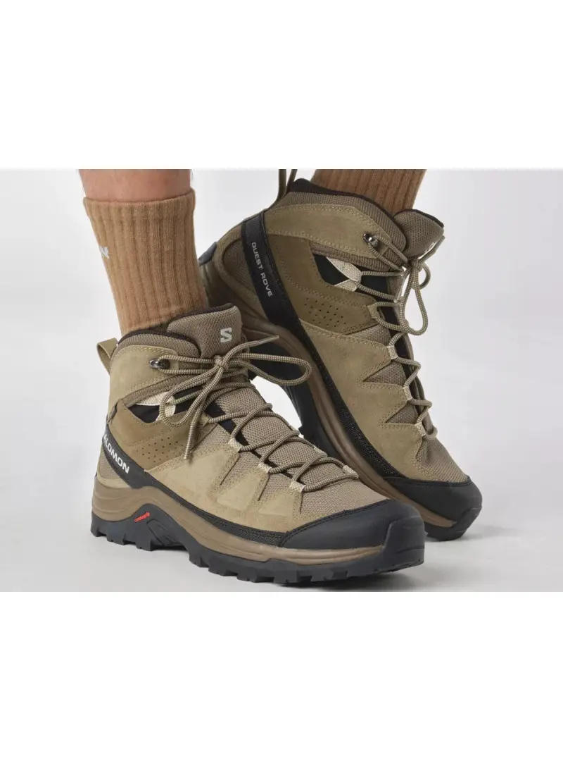 Salomon Męskie Buty sportowe Quest Rove Gore-Tex L47181400 Kangaroo / Kelp / Black | Sklep Monotox