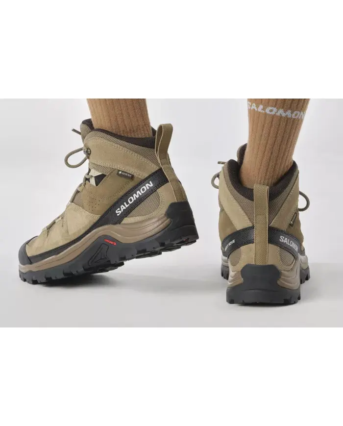 Salomon Męskie Buty sportowe Quest Rove Gore-Tex L47181400 Kangaroo / Kelp / Black | Sklep Monotox