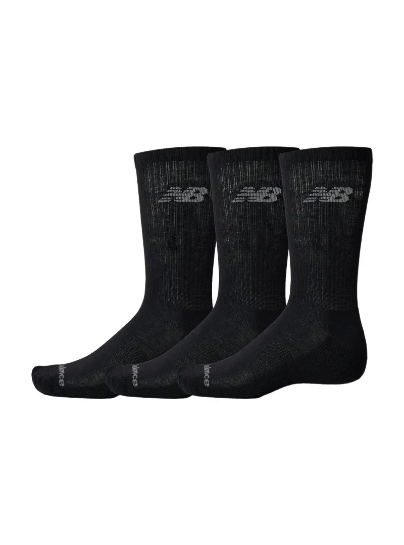 New Balance Męskie Skarpety Performance Basic Crew 3 Pack LAS51423BK Czarny | Sklep Monotox