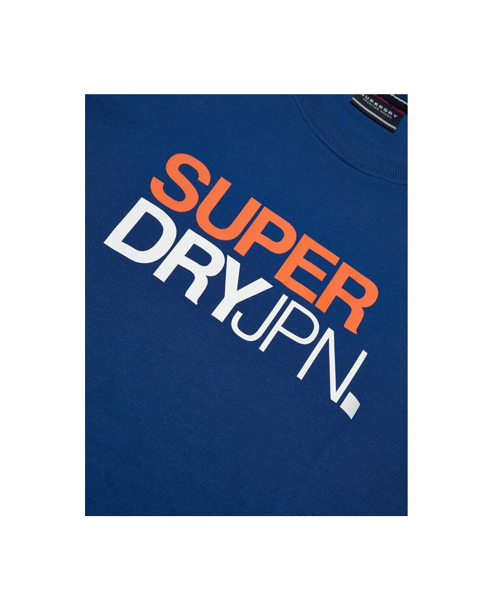 Superdry Męski T-shirt Logo Loose Tee M1011726AV2N Niebieski | Sklep Monotox
