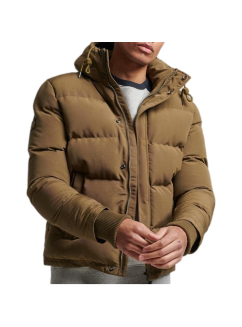 Superdry Męska Kurtka Everest Short Hooded Puffer M5011743A03O Zielony | Sklep Monotox