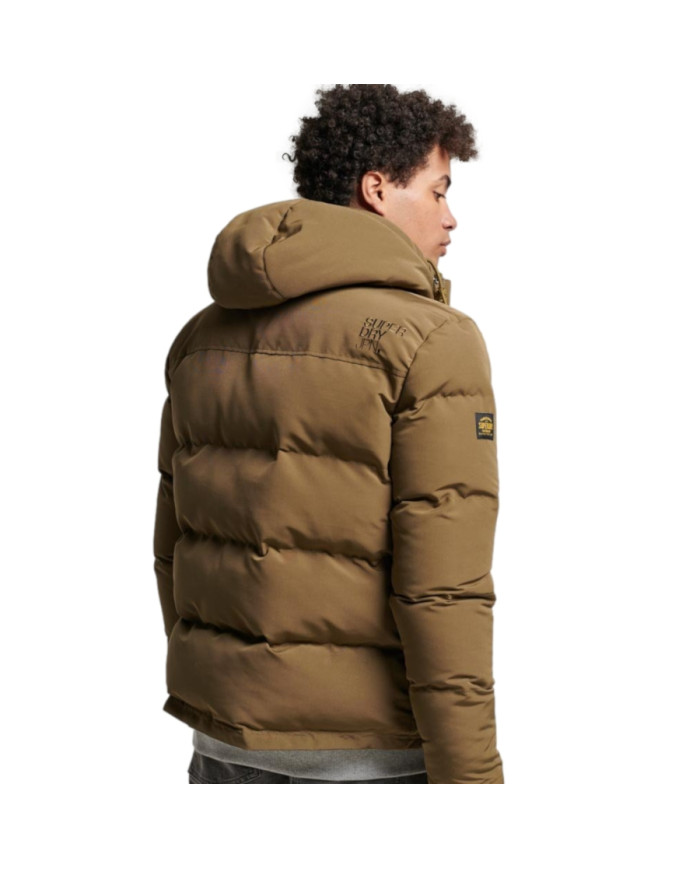 Superdry Męska Kurtka Everest Short Hooded Puffer M5011743A03O Zielony | Sklep Monotox