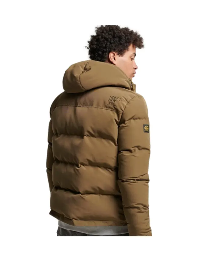 Superdry Męska Kurtka Everest Short Hooded Puffer M5011743A03O Zielony | Sklep Monotox