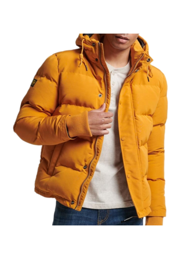 Superdry Męska Kurtka Everest Short Hooded Puffer M5011743A34K Żółty | Sklep Monotox
