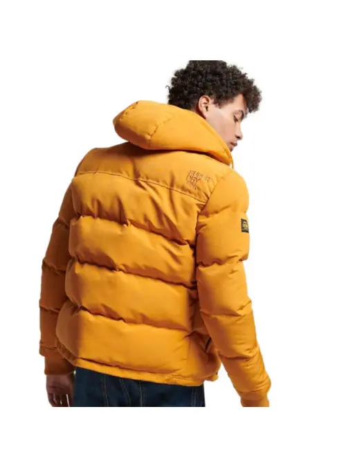 Superdry Męska Kurtka Everest Short Hooded Puffer M5011743A34K Żółty | Sklep Monotox