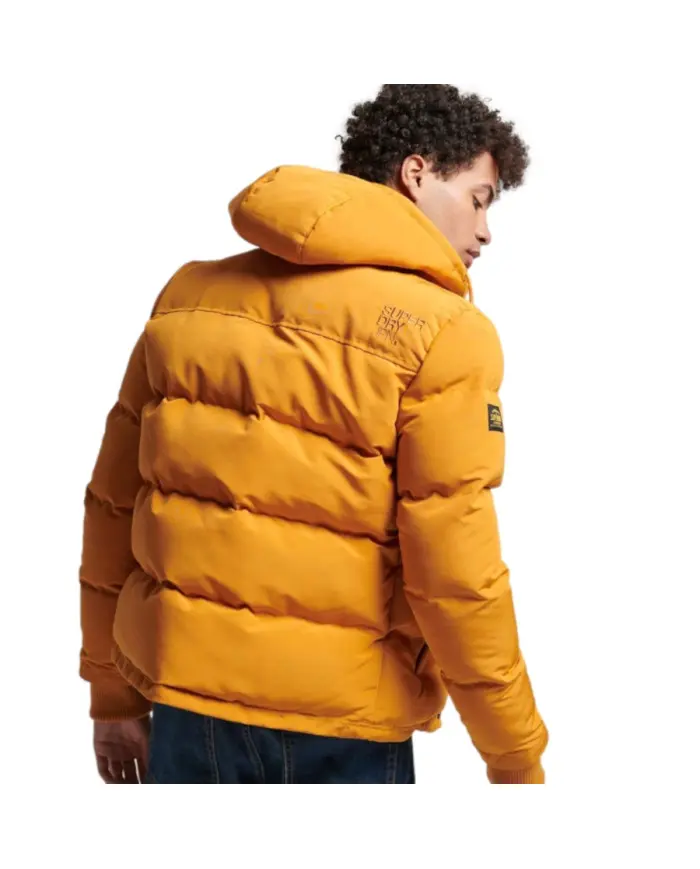 Superdry Męska Kurtka Everest Short Hooded Puffer M5011743A34K Żółty | Sklep Monotox