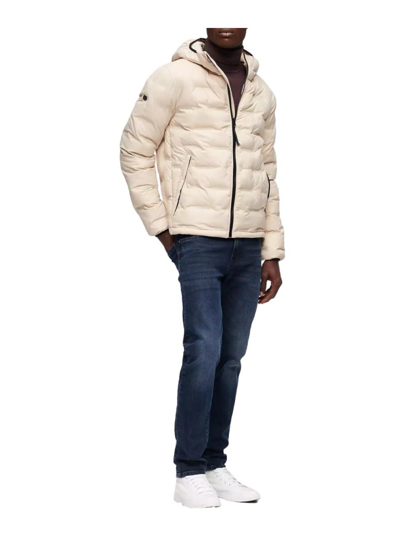 Superdry Męska Bluza Short Quilted Puffer Coat M5011811A1LA Beżowy | Sklep Monotox