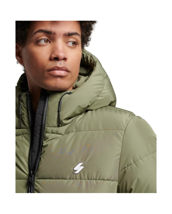 Superdry Męska Kurtka Hooded Sports Puffr Jacket M5011827A8MI Zielony | Sklep Monotox