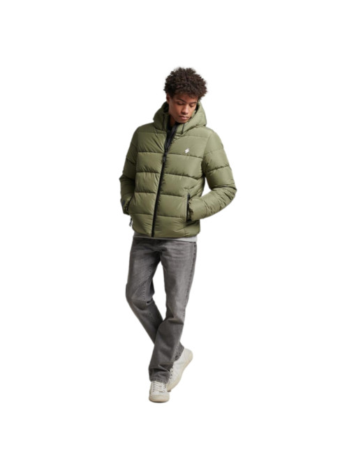 Superdry Męska Kurtka Hooded Sports Puffr Jacket M5011827A8MI Zielony | Sklep Monotox