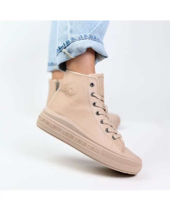 Big Star Damskie Sneakersy Big Kin MM274022 Beżowy | Sklep Monotox