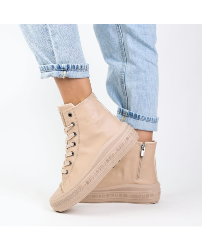 Big Star Damskie Sneakersy Big Kin MM274022 Beżowy | Sklep Monotox