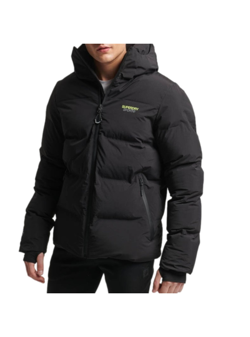 Superdry Męska Kurtka Hooded Boxy Puffer Jacket MS311478A02A Czarny | Sklep Monotox