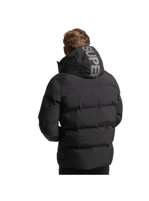 Superdry Męska Kurtka Hooded Boxy Puffer Jacket MS311478A02A Czarny | Sklep Monotox