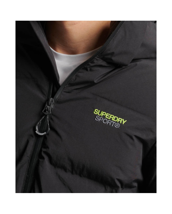 Superdry Męska Kurtka Hooded Boxy Puffer Jacket MS311478A02A Czarny | Sklep Monotox