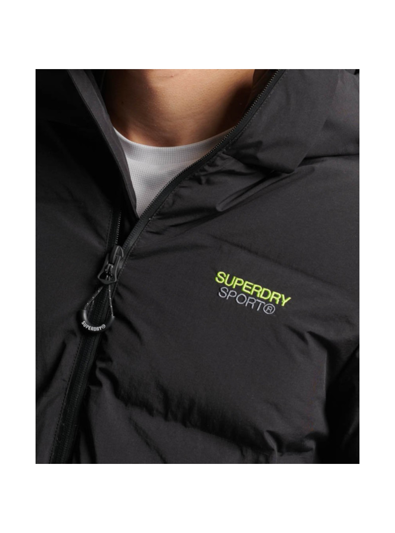Superdry Męska Kurtka Hooded Boxy Puffer Jacket MS311478A02A Czarny | Sklep Monotox