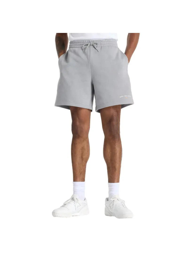 New Balance Męskie Szorty Reimagined Fleece Graphic Yst MS51506YST Szary | Sklep Monotox