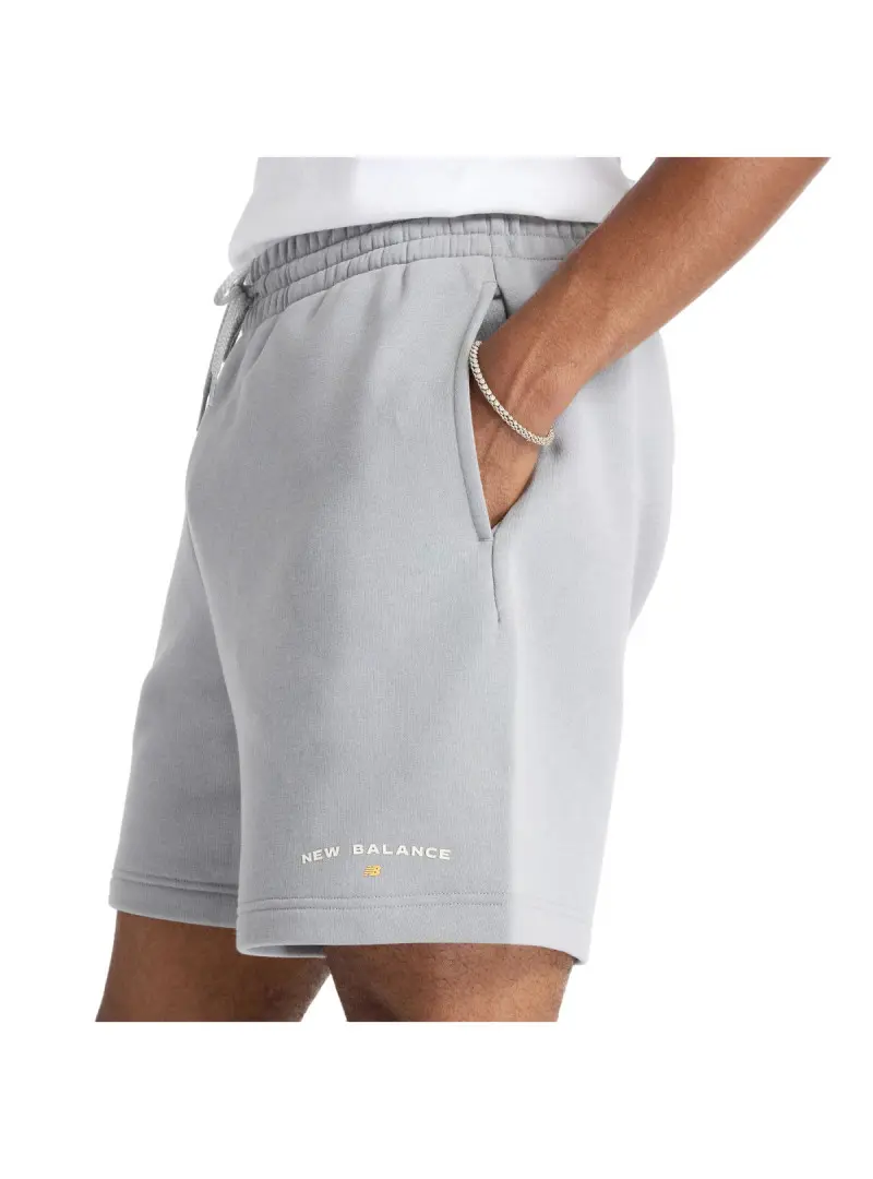 New Balance Męskie Szorty Reimagined Fleece Graphic Yst MS51506YST Szary | Sklep Monotox