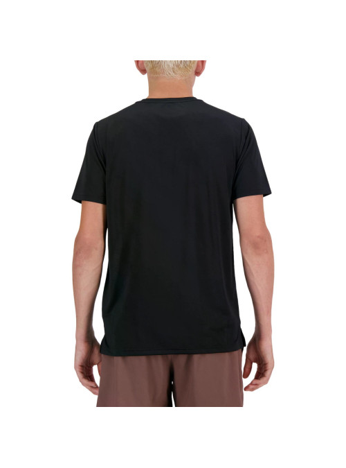 New Balance Męski T-shirt S/s New Balance Run T-shir Bk MT41222BK Czarny | Sklep Monotox