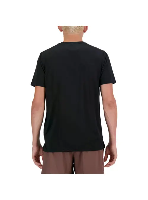New Balance Męski T-shirt S/s New Balance Run T-shir Bk MT41222BK Czarny | Sklep Monotox