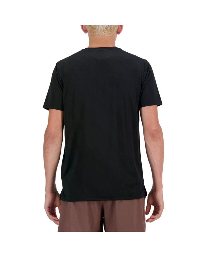 New Balance Męski T-shirt S/s New Balance Run T-shir Bk MT41222BK Czarny | Sklep Monotox