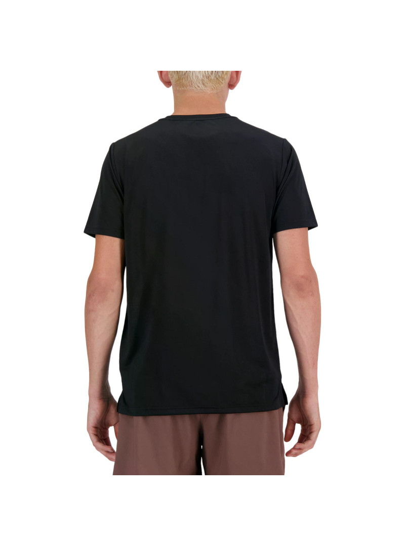 New Balance Męski T-shirt S/s New Balance Run T-shir Bk MT41222BK Czarny | Sklep Monotox
