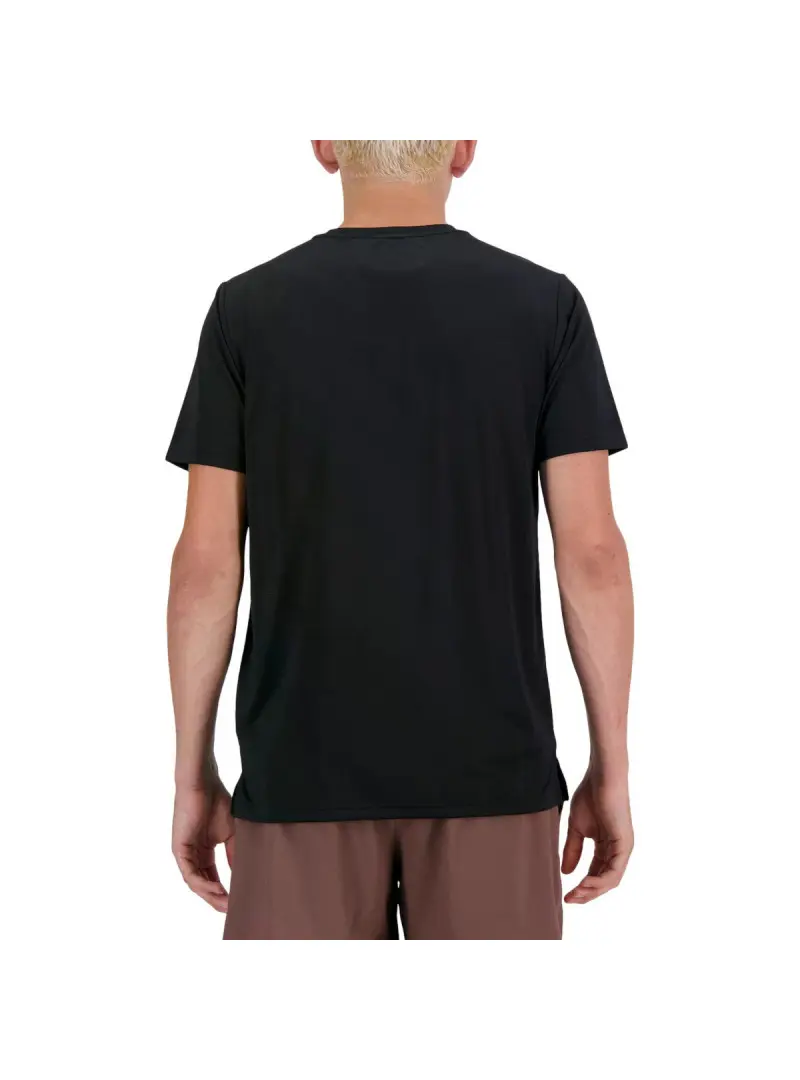 New Balance Męski T-shirt S/s New Balance Run T-shir Bk MT41222BK Czarny | Sklep Monotox