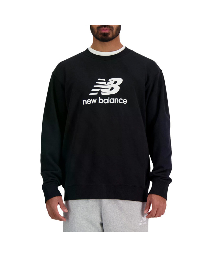 New Balance Męska Bluza New Balance Stacked Logo Fren MT41500BK Czarny | Sklep Monotox