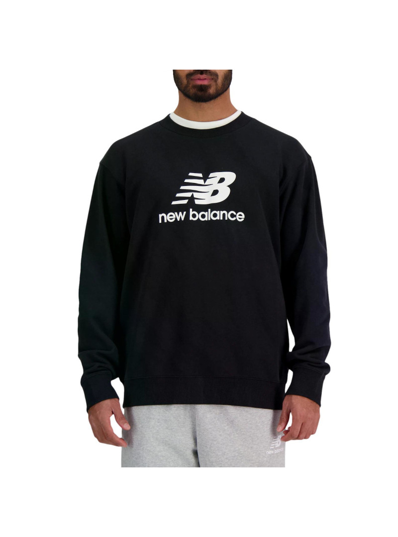 New Balance Męska Bluza New Balance Stacked Logo Fren MT41500BK Czarny | Sklep Monotox