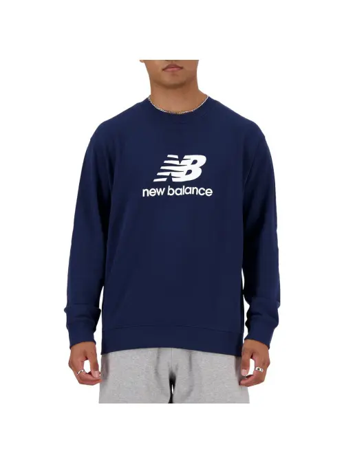 New Balance Męska Bluza New Balance Stacked Logo Fren MT41500NNY Granatowy | Sklep Monotox