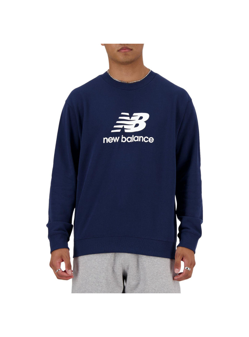 New Balance Męska Bluza New Balance Stacked Logo Fren MT41500NNY Granatowy | Sklep Monotox