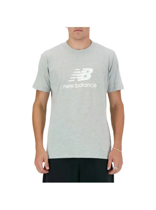 New Balance Męski T-shirt S/s New Balance Stacked Lo Ag MT41502AG Szary | Sklep Monotox