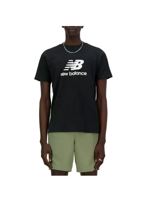 New Balance Męski T-shirt S/s New Balance Stacked Lo Bk MT41502BK Czarny | Sklep Monotox