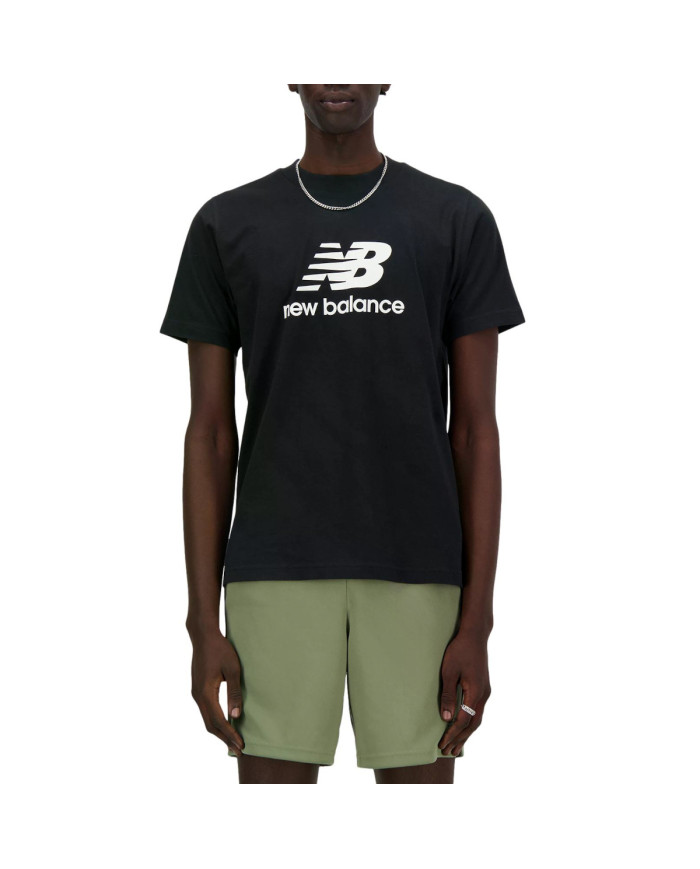 New Balance Męski T-shirt S/s New Balance Stacked Lo Bk MT41502BK Czarny | Sklep Monotox