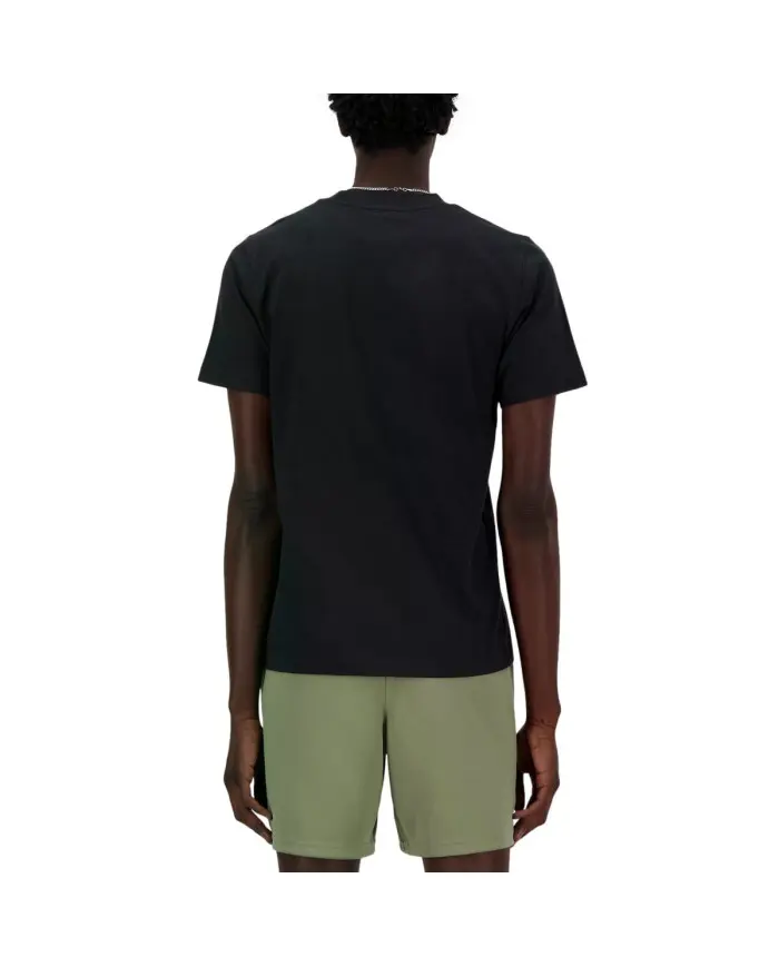 New Balance Męski T-shirt S/s New Balance Stacked Lo Bk MT41502BK Czarny | Sklep Monotox