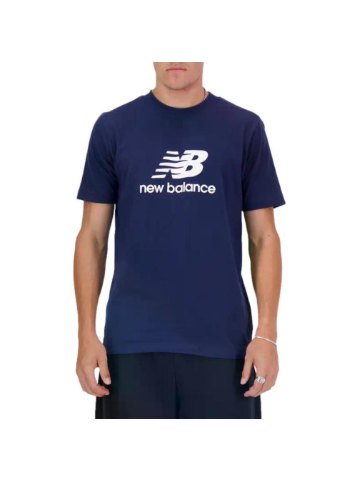 New Balance Męski T-shirt S/s New Balance Stacked Lo Nny MT41502NNY Granatowy | Sklep Monotox