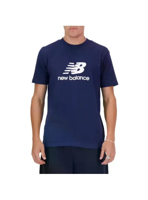 New Balance Męski T-shirt S/s New Balance Stacked Lo Nny MT41502NNY Granatowy | Sklep Monotox