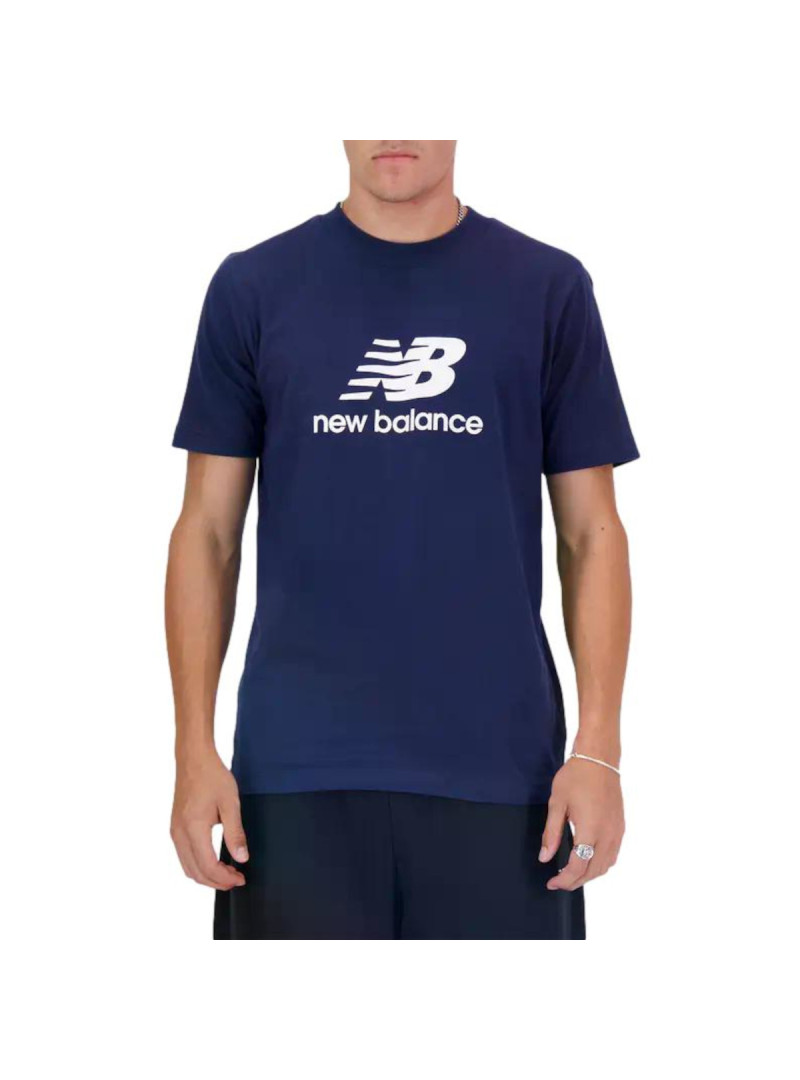 New Balance Męski T-shirt S/s New Balance Stacked Lo Nny MT41502NNY Granatowy | Sklep Monotox