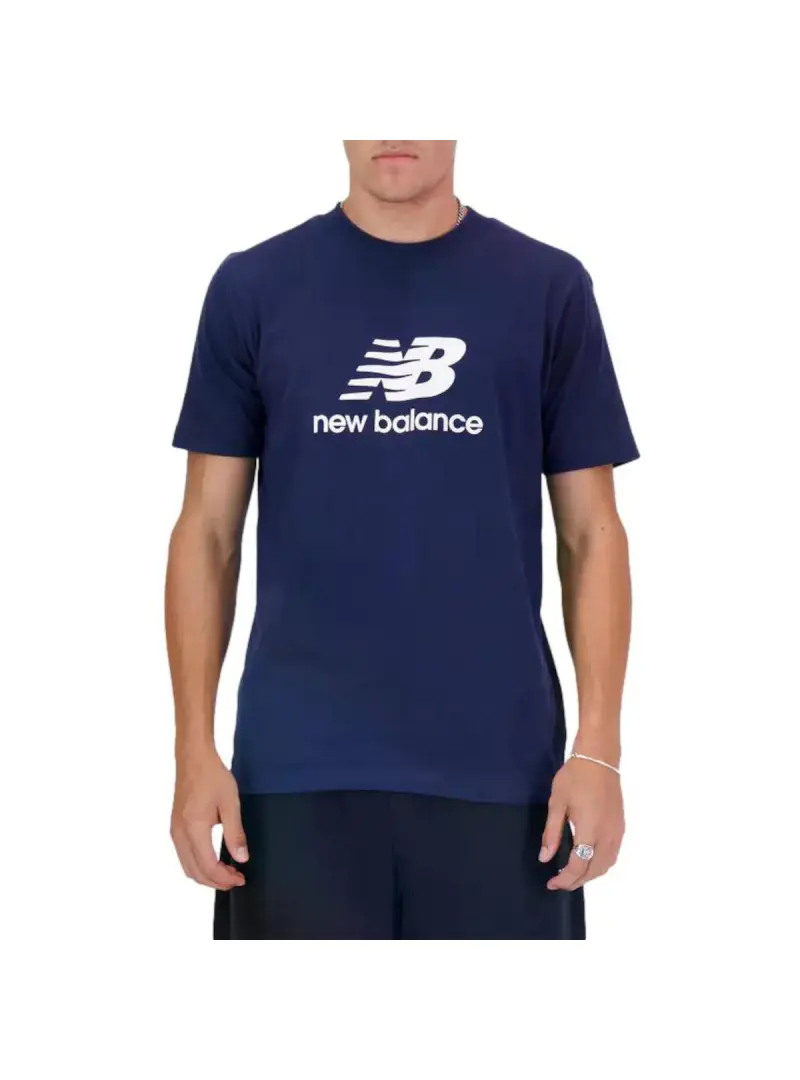 New Balance Męski T-shirt S/s New Balance Stacked Lo Nny MT41502NNY Granatowy | Sklep Monotox