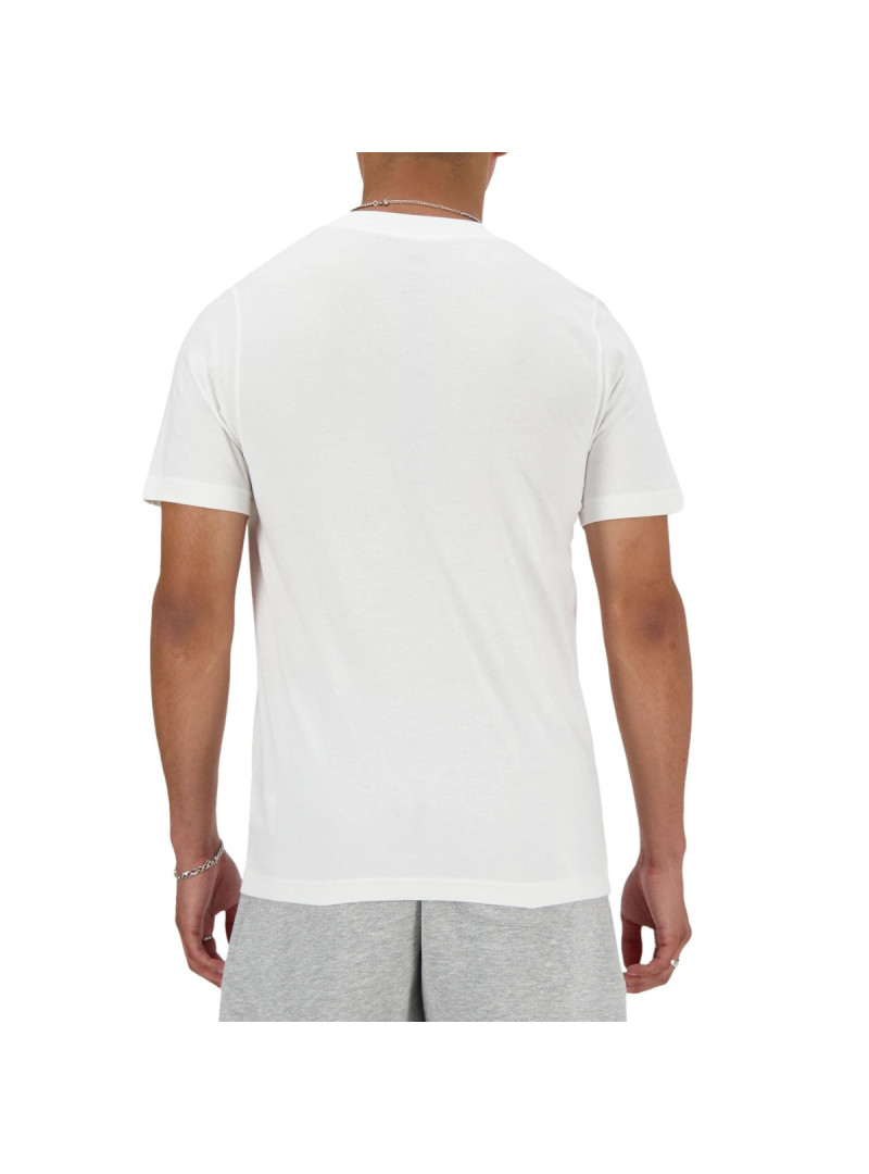New Balance Męski T-shirt S/s New Balance Stacked Lo Wt MT41502WT Biały | Sklep Monotox