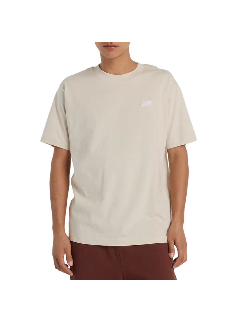 New Balance Męski T-shirt Sport Essentials Cotton T-sh MT41509TWF Beżowy | Sklep Monotox