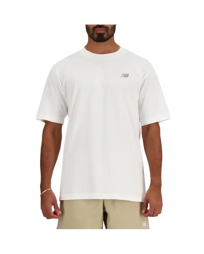 New Balance Męski T-shirt S/s New Balance Small Logo MT41509WT Biały | Sklep Monotox